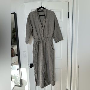 Xs wide leg pant suit linenfox